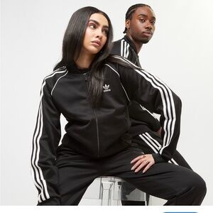 Adidas 2 piece Women's Black and White Bomber Jacket/Jogger